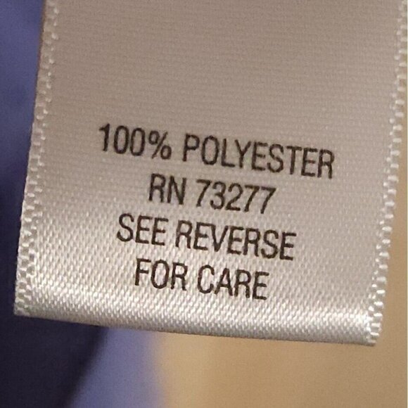 Dana Buchman Blue Front Tie Navy Polka Dot Blouse Medium - Picture 6 of 7